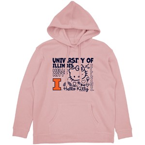 ILLINOIS HELLO KITTY ICONS WOMENS HOOD -  dustypink